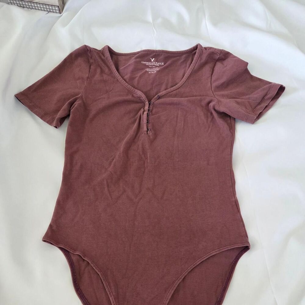 American-eagle Women's Burgundy Bodysuit